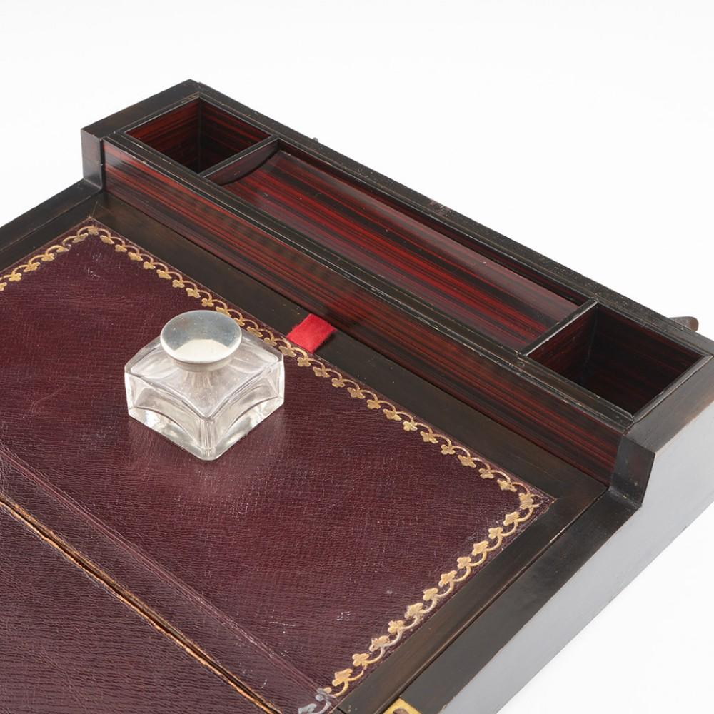 Mid Victorian Amboyana Ladies Jewellery Box and Writing Slope c1860 4