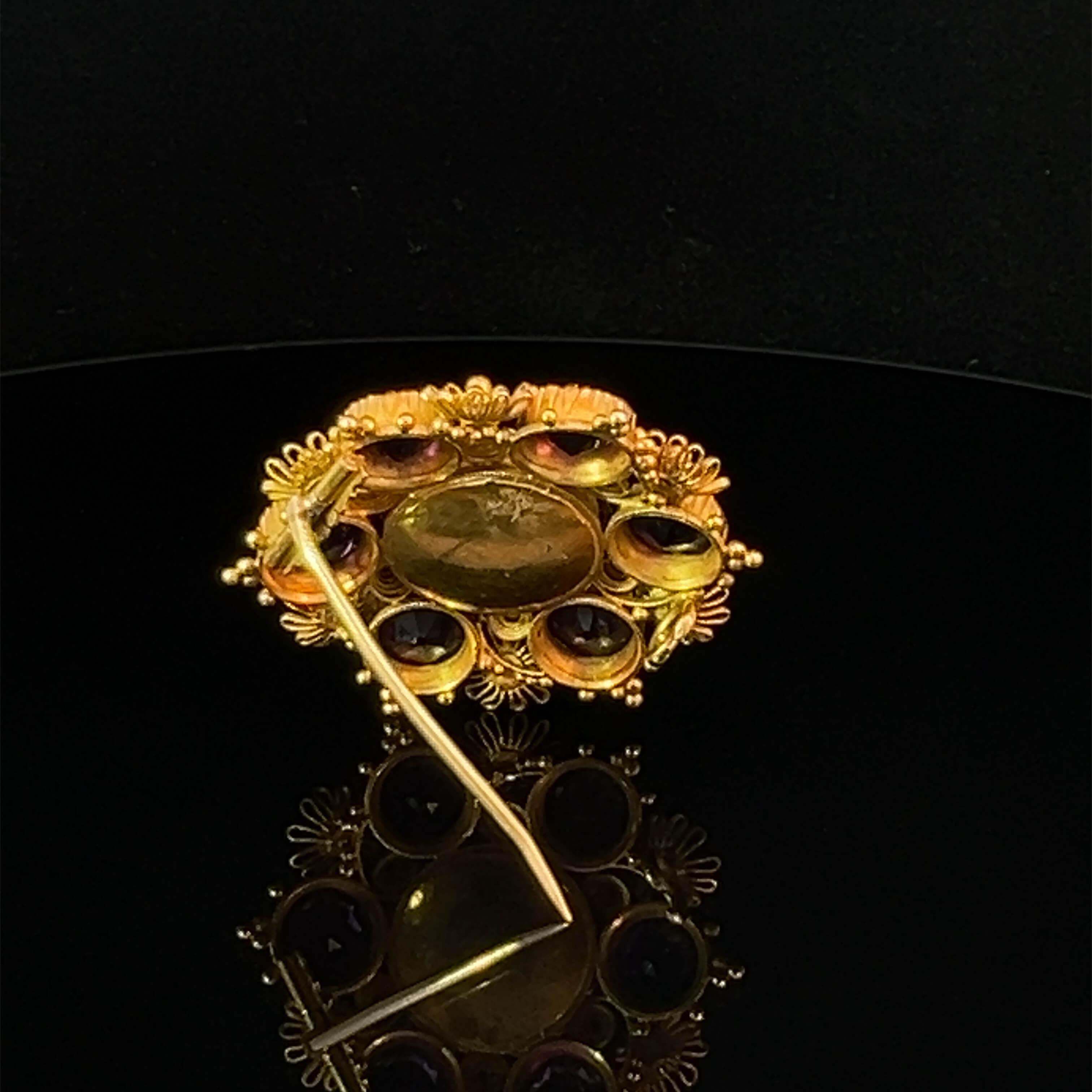 Mid-Victorian Amethyst Brooch Circa 1860 1