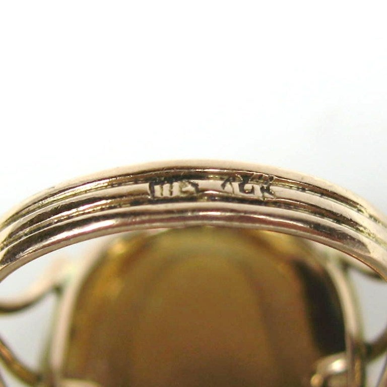 Women's Victorian Antique Garnet Gold Ring