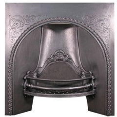 Mid-Victorian Cast Iron Arched Fireplace Grate