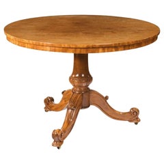 Mid-Victorian Faded Satinwood Centre Table