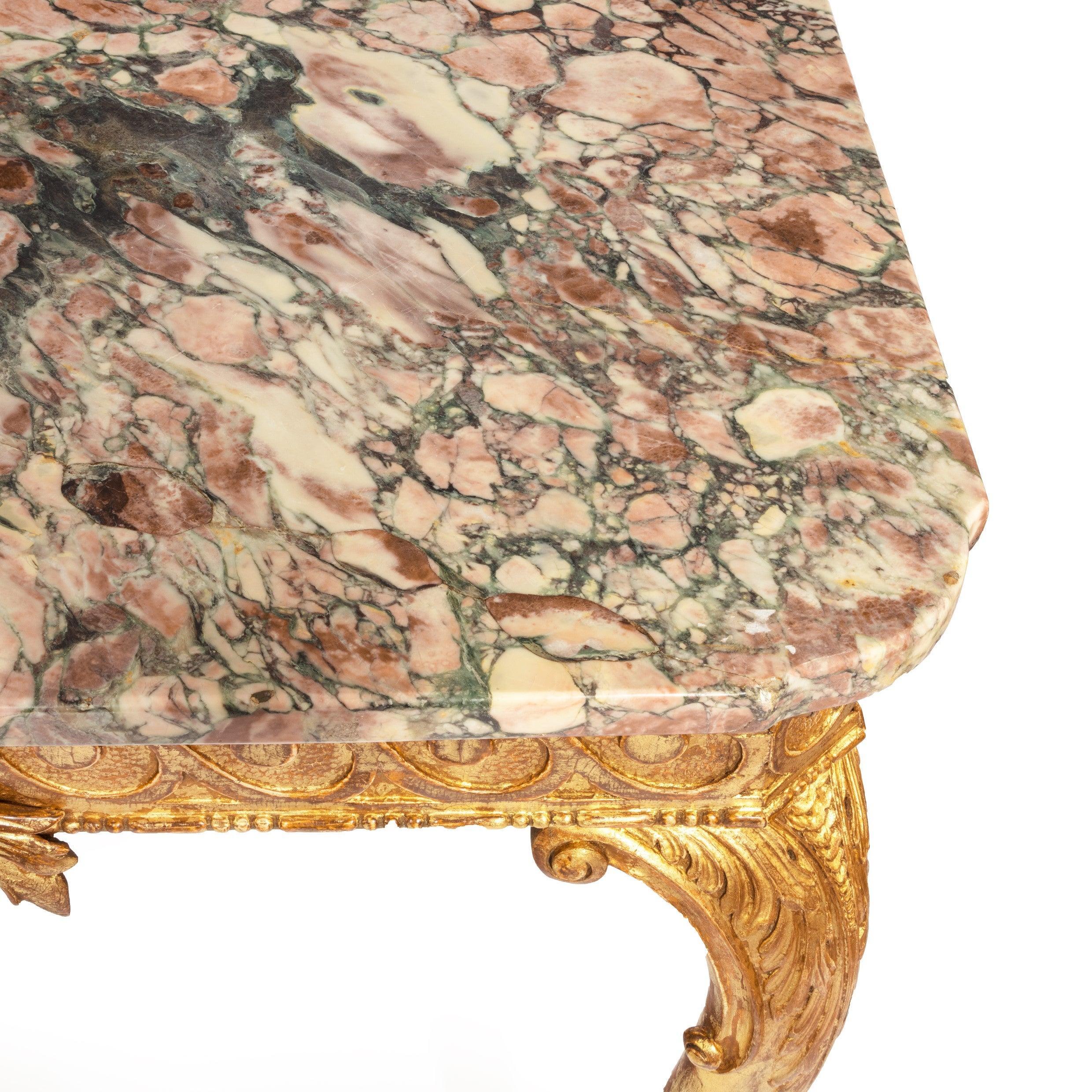 Mid-Victorian Giltwood Console Table For Sale 3