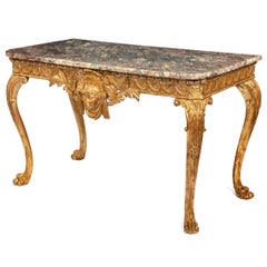 Antique Mid-Victorian Giltwood Console Table