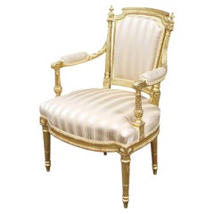 Mid Victorian Giltwood Fauteuil Arm Chair