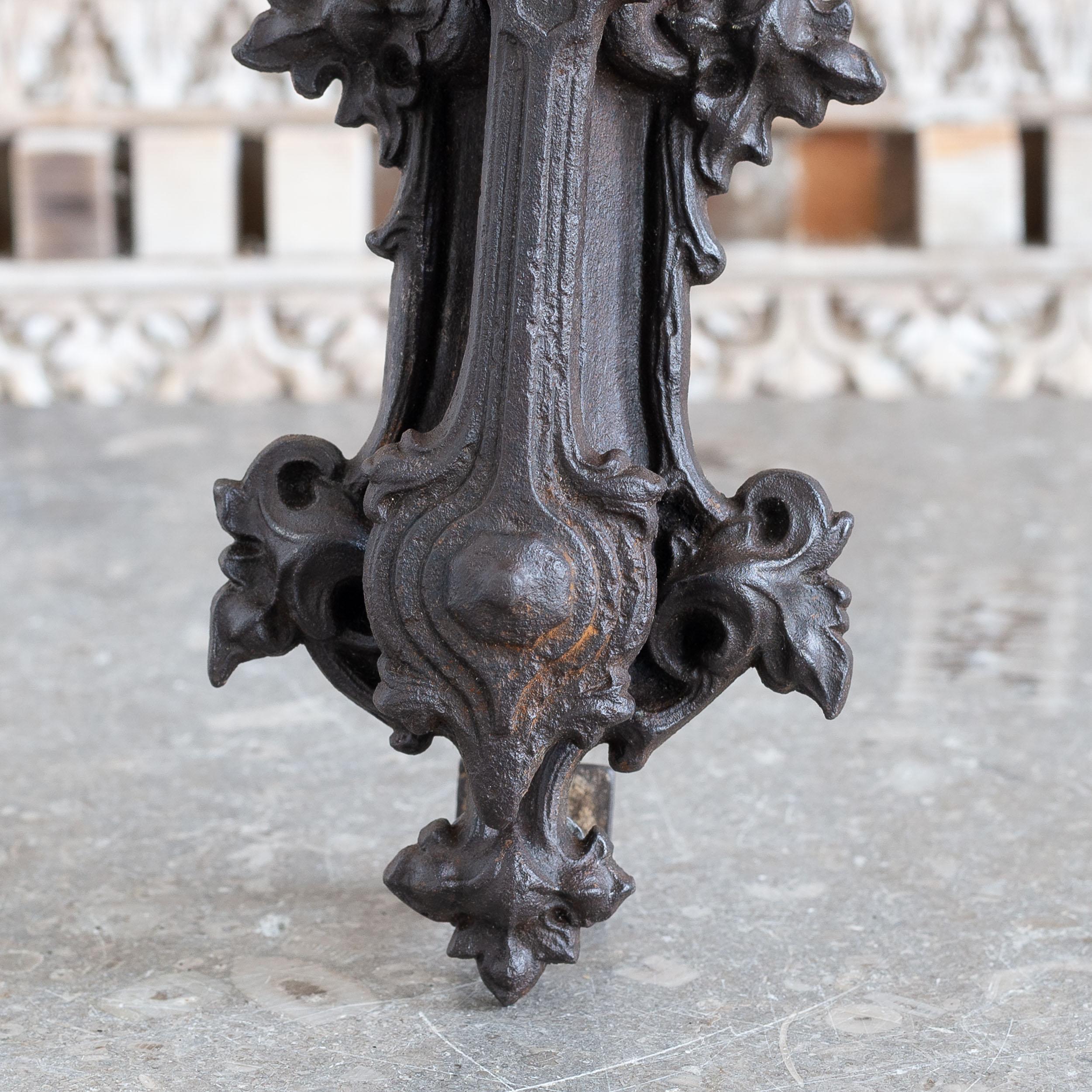 Cast Mid-Victorian Gothic Door Knocker by Kenrick For Sale