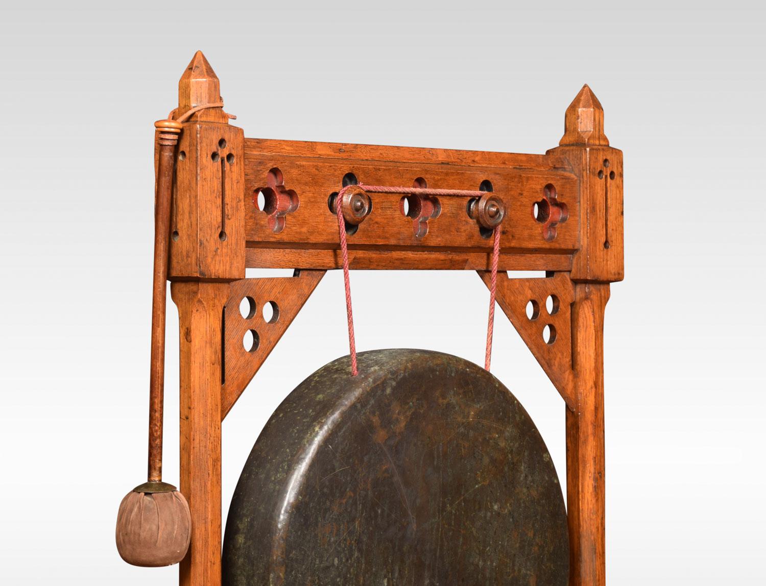 British Mid-Victorian Gothic Revival Dinner Gong