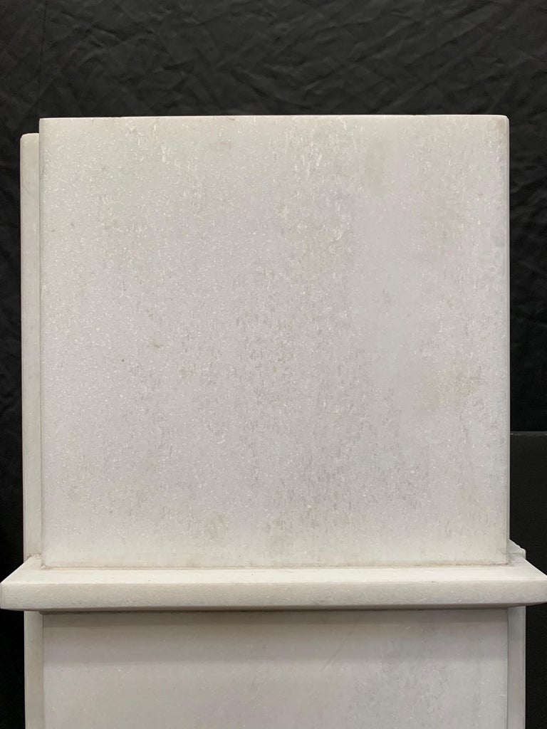Mid-Victorian Manner Statuary Marble Fireplace Surround For Sale 5