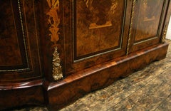 Mid Victorian Marquetry Display Cabinet, circa 1870