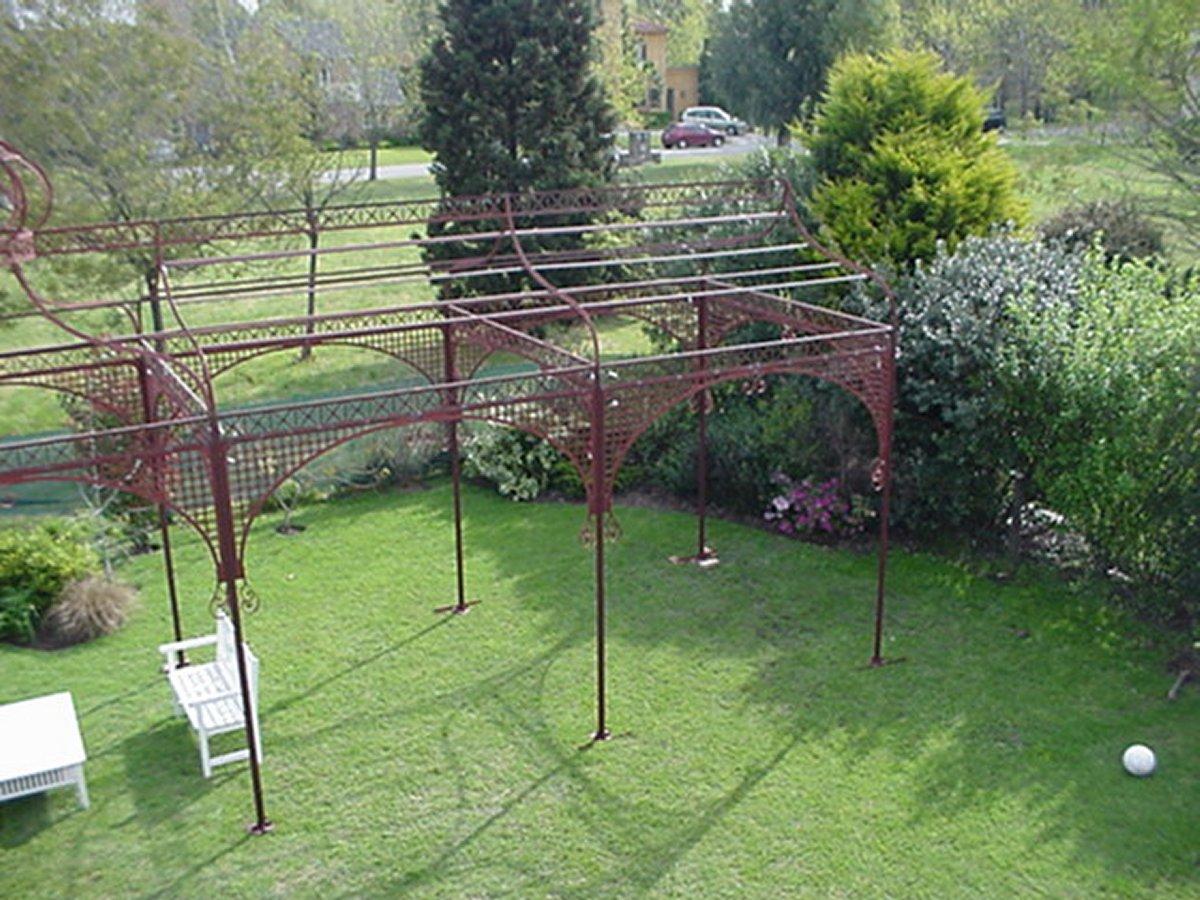 wrought iron pergola