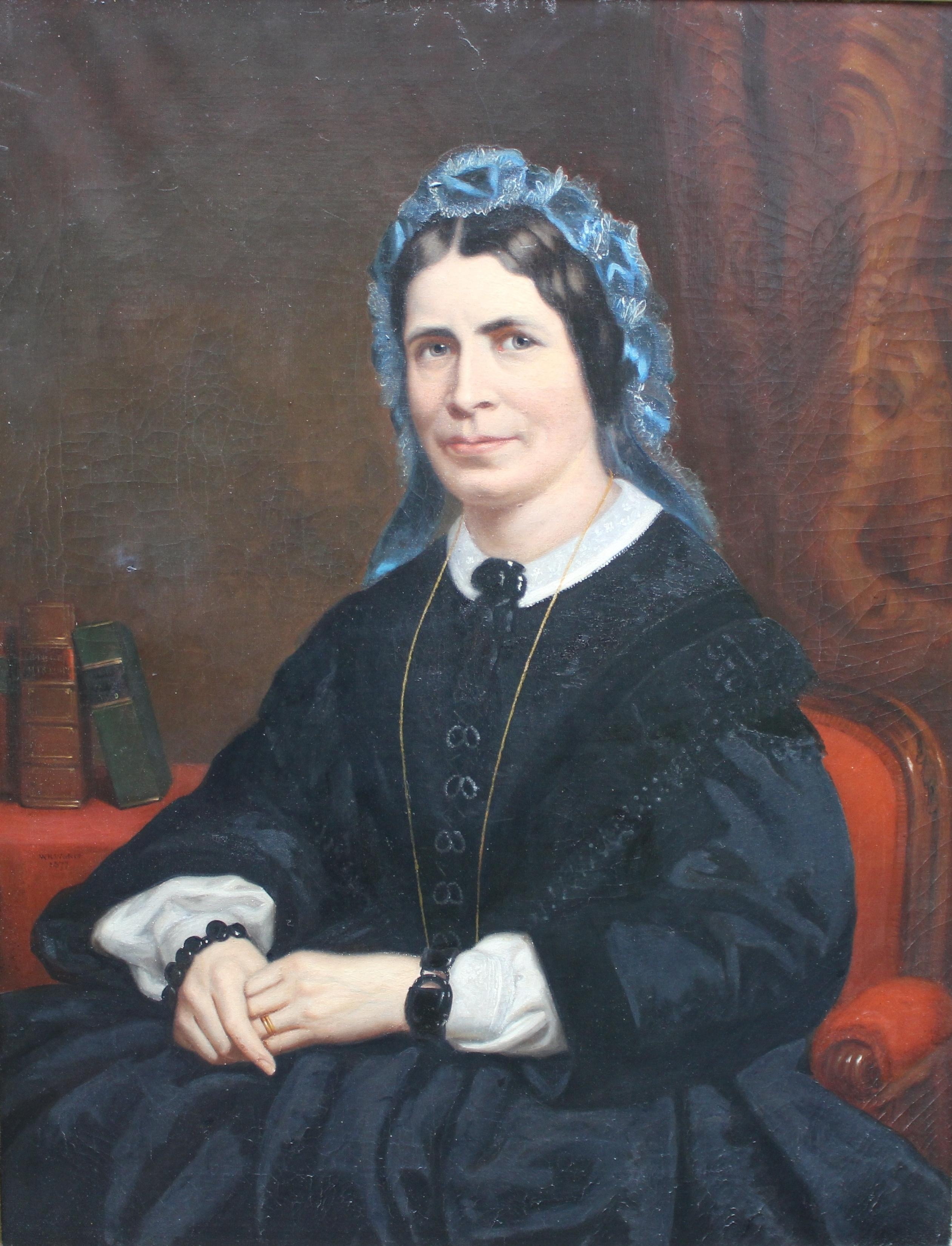 Mid-viktorianisches Porträt einer Dame von W.R.Waters, 1877 (Britisch) im Angebot