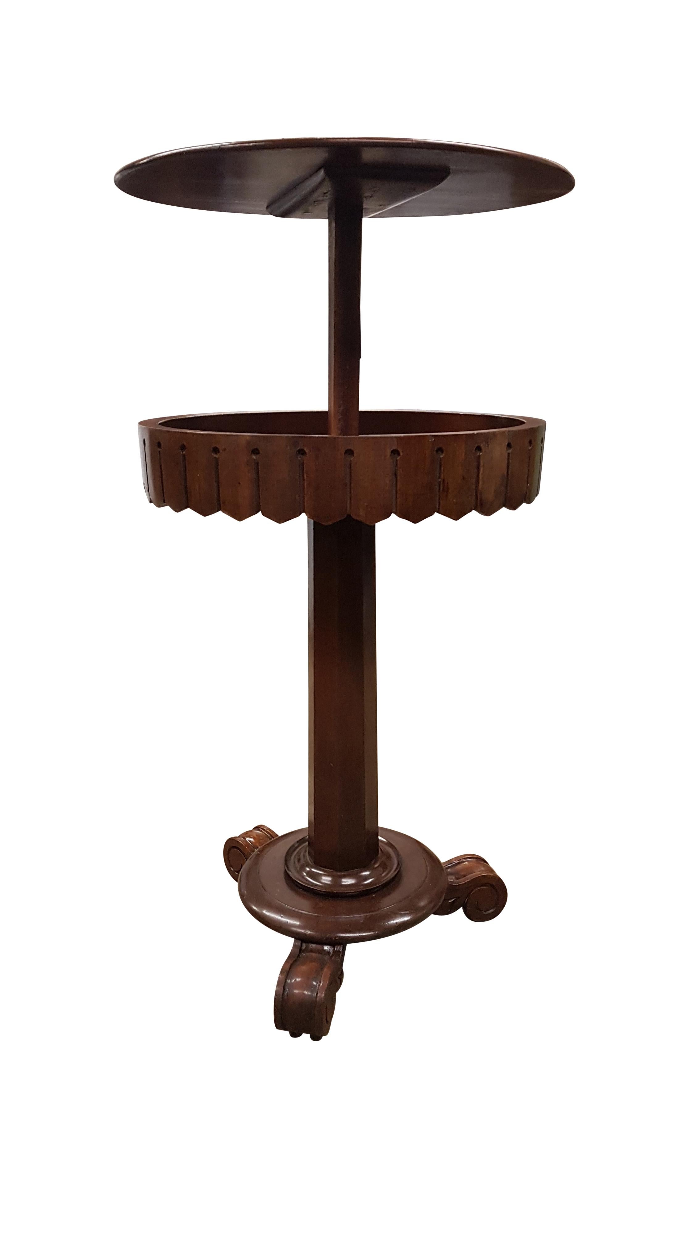 Mid Victorian Rise and Fall Table in Mahogany (Englisch) im Angebot