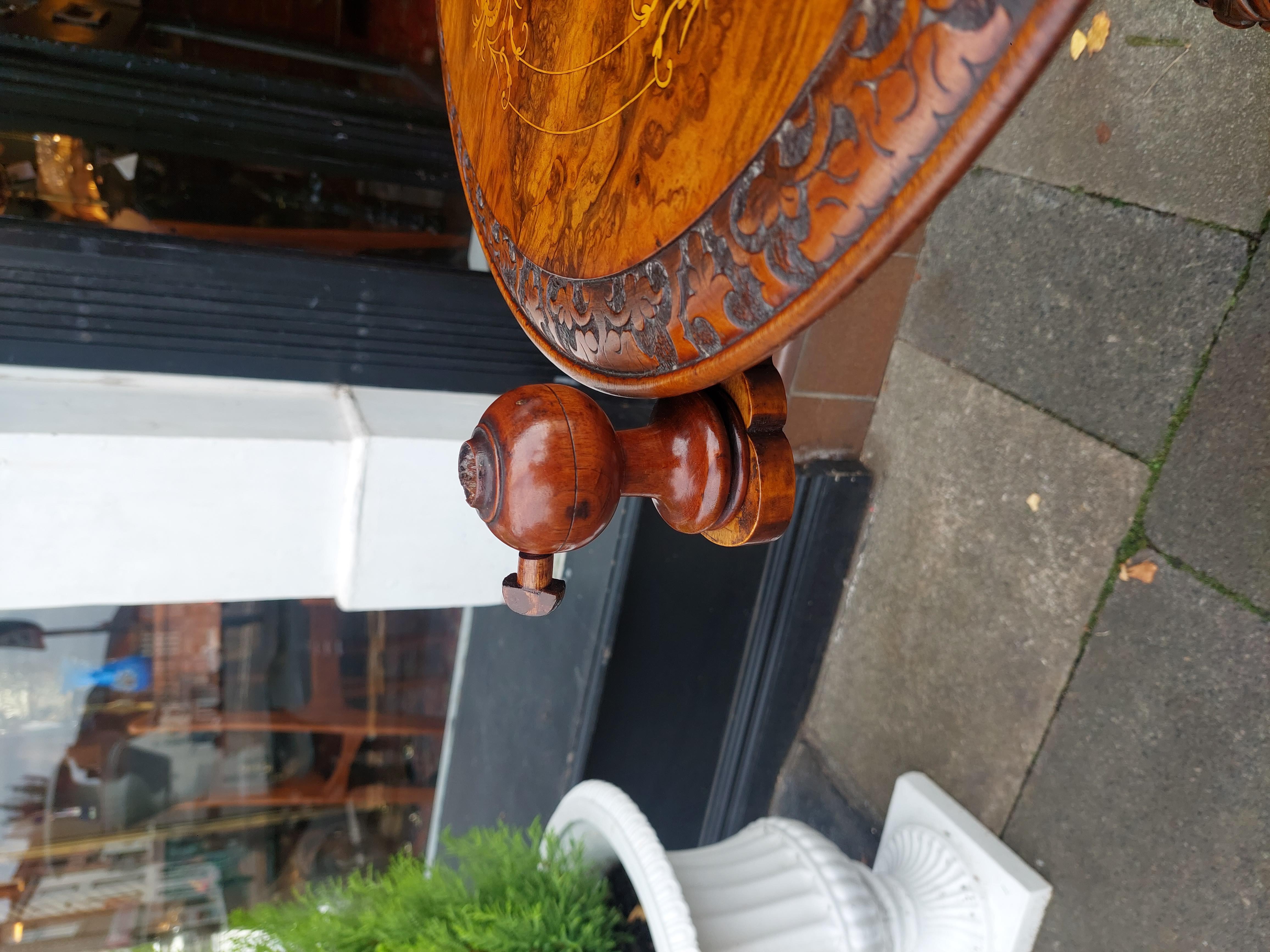 High Victorian Mid Victorian Walnut Candle Stand Occasional Table For Sale