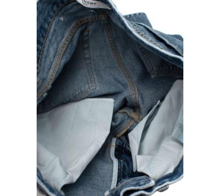 Mid-Wash Distressed Denim Skinny Jeans In Good Condition For Sale In London, GB