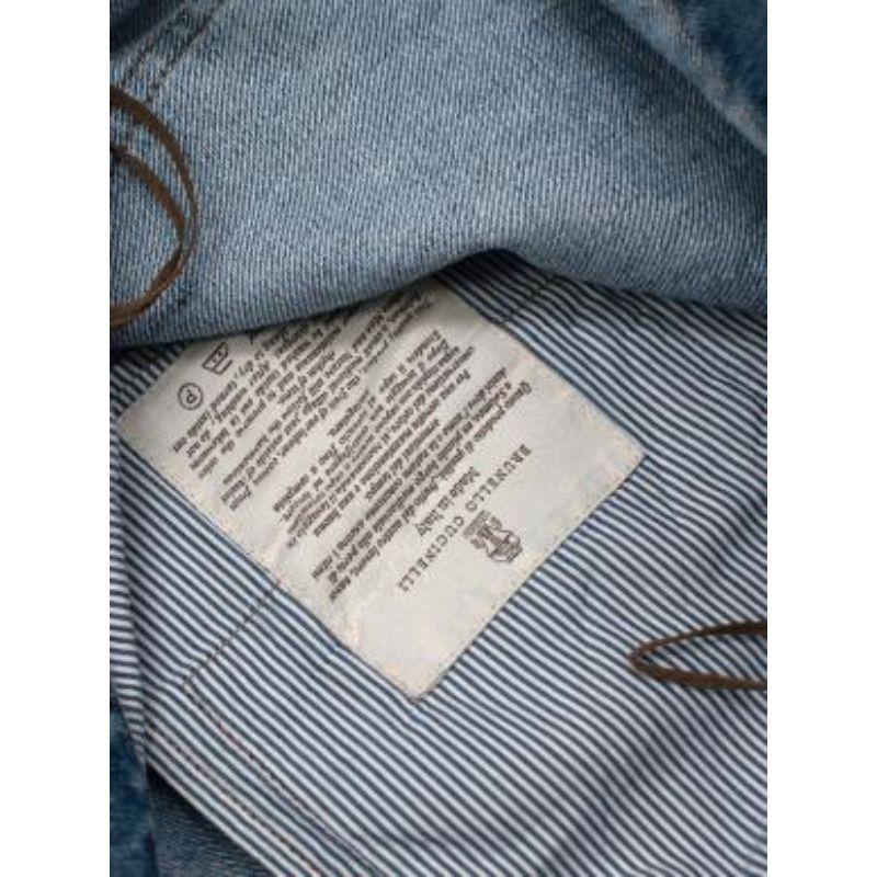 Mid-wash side stripe denim low rise jeans In Excellent Condition For Sale In London, GB