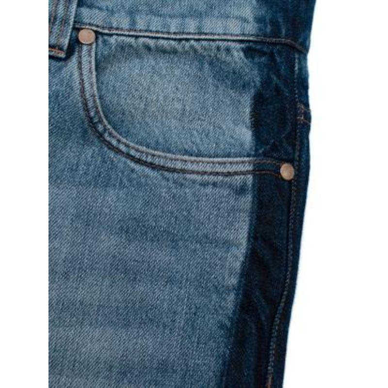 Women's Mid-wash side stripe denim low rise jeans For Sale