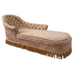 Mid19th Century English Victorian Chaise Longue Méridienne in the Louis XV Taste