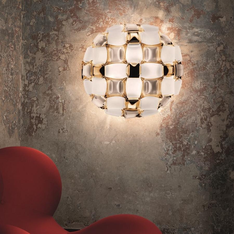 Modern In Stock in Los Angeles, Mida Gold / Silver Ceiling Wall Lamp, Made in Italy