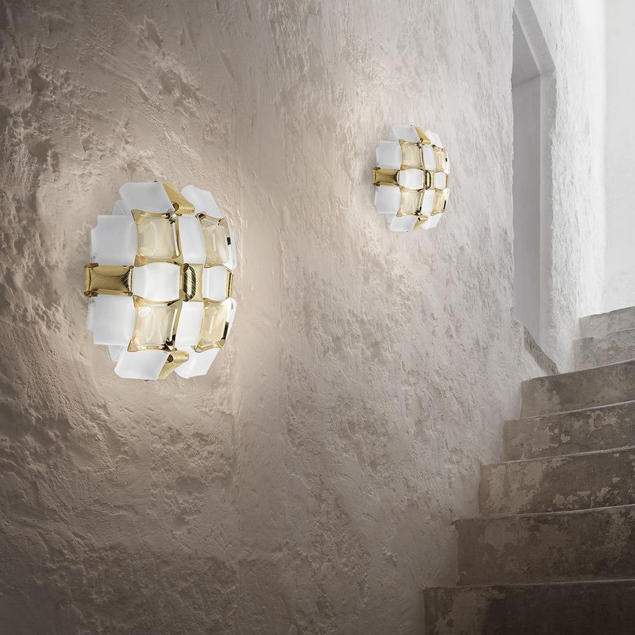 Italian In Stock in Los Angeles, Mida Gold / Silver Ceiling Wall Lamp, Made in Italy