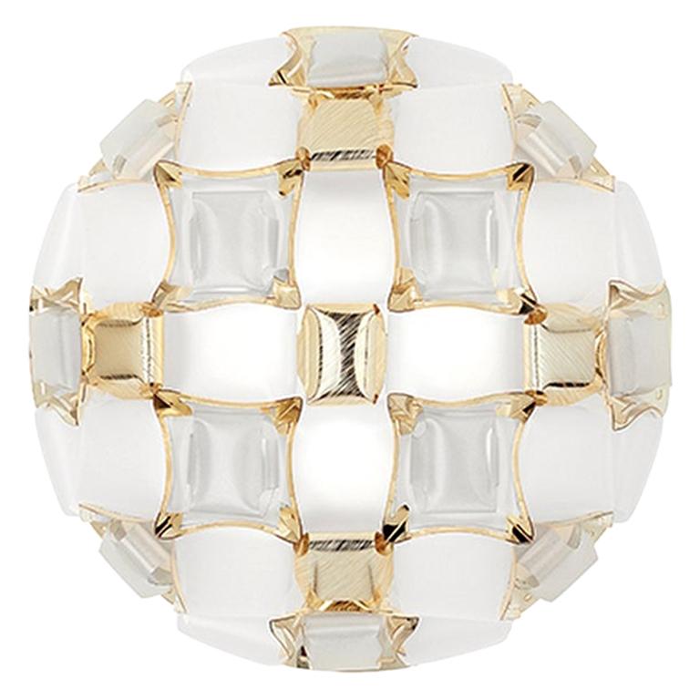 In Stock in Los Angeles, Mida Gold / Silver Ceiling Wall Lamp, Made in Italy