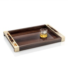 Mida Tray in Corno Italiano and Amara Ebony, Mod. 5289EB