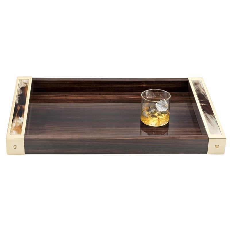 Bandeja Mida en Corno Italiano y Ébano Amara, Mod. 5289EB en venta