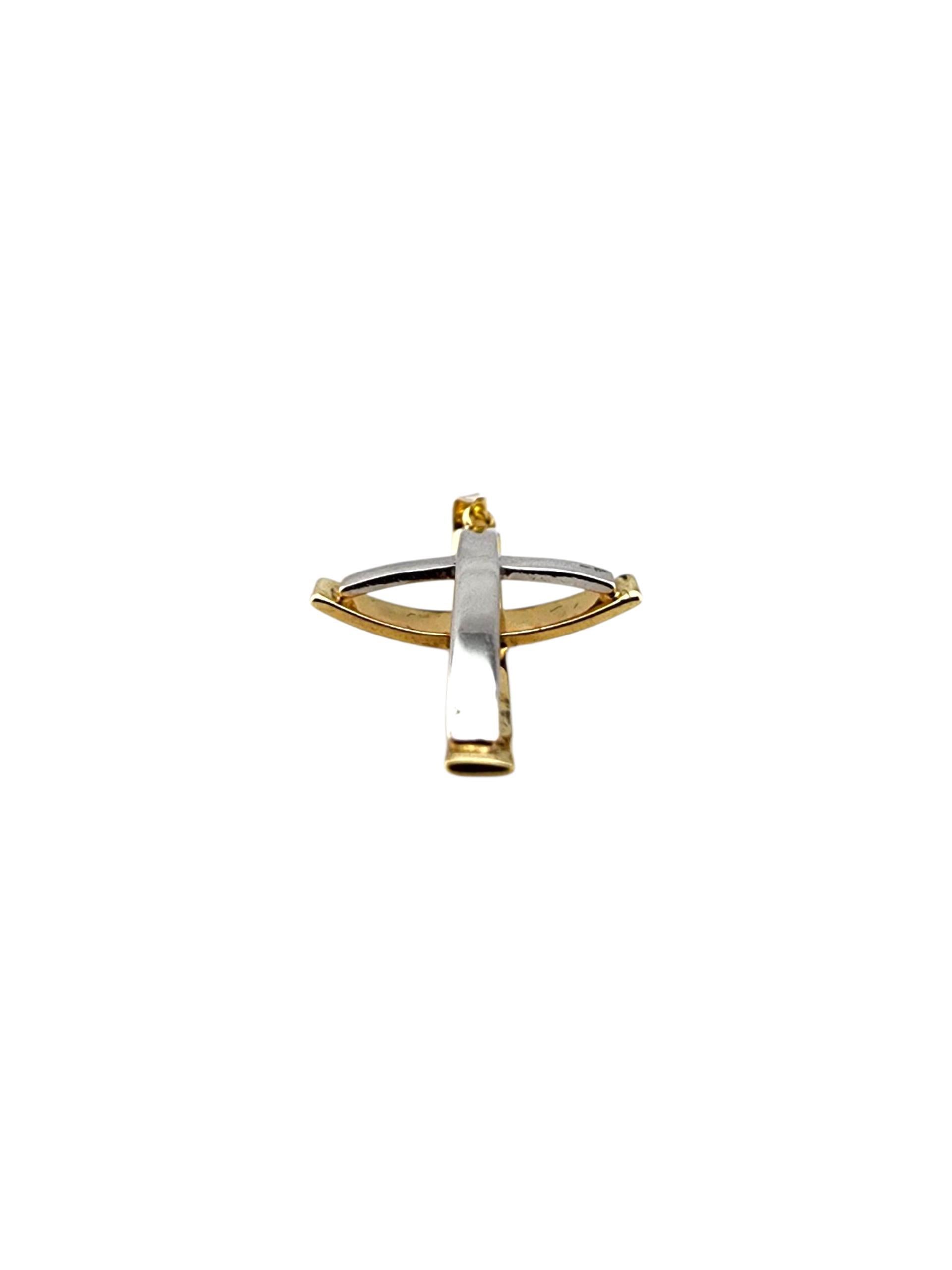MiDAS Pendentif croix en or jaune 14 carats #23283 en vente 1