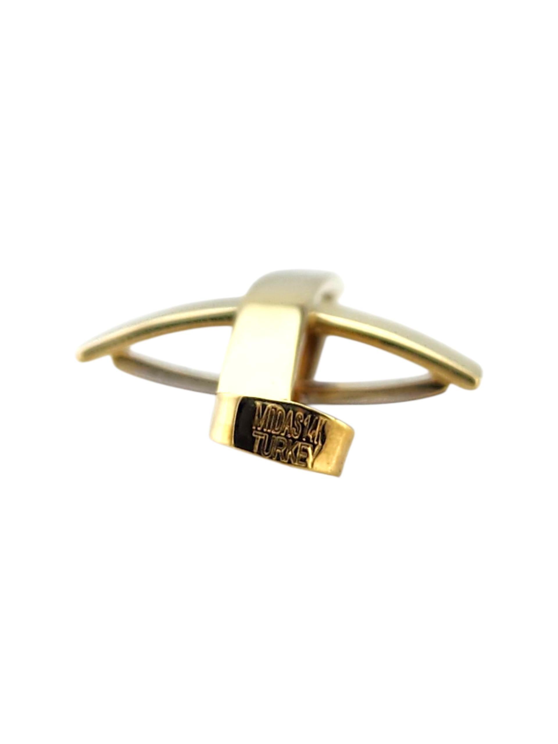 MiDAS Pendentif croix en or jaune 14 carats #23283 en vente 2