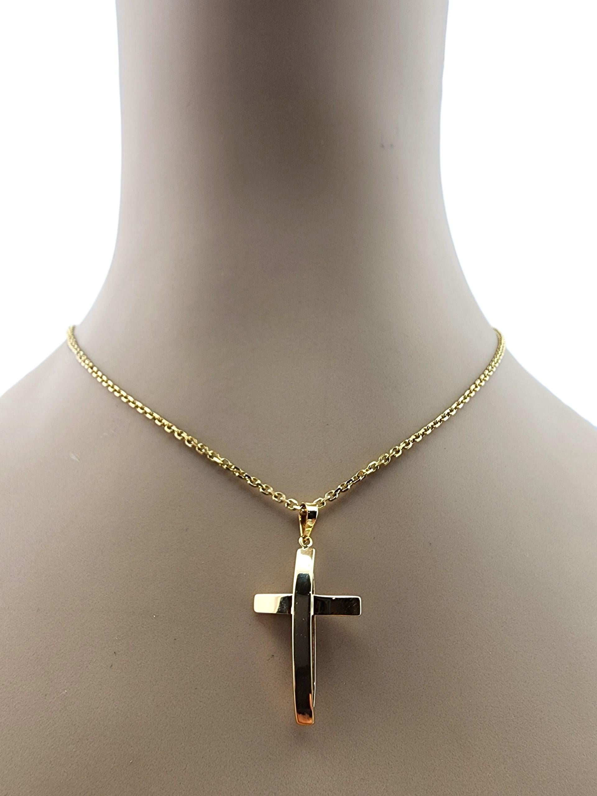 MiDAS Pendentif croix en or jaune 14 carats #23283 en vente 4