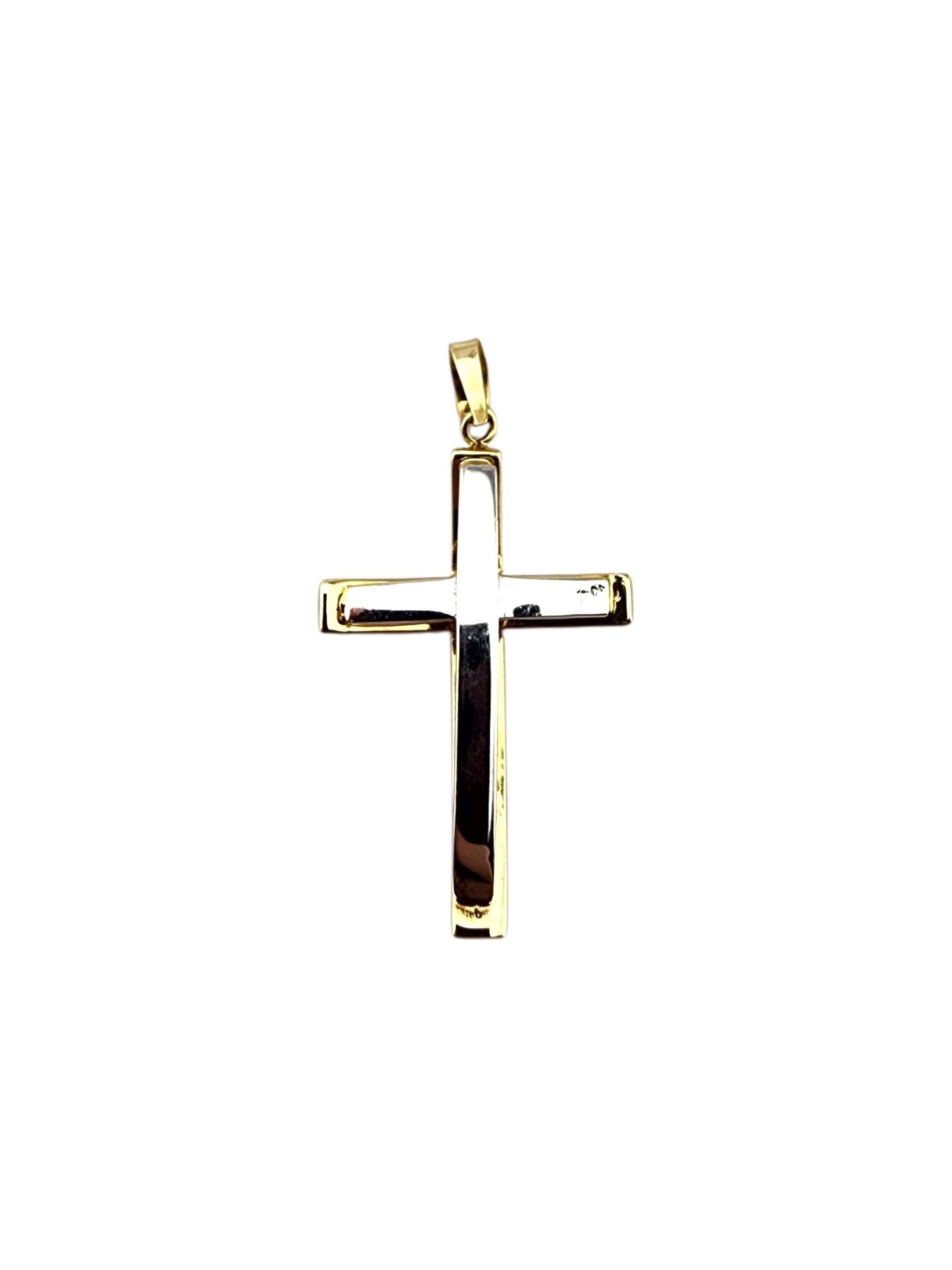 MiDAS Pendentif croix en or jaune 14 carats #23283 en vente