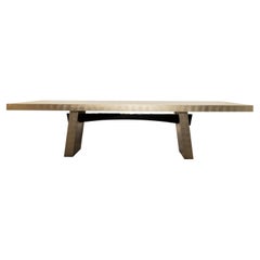 Midas 320 Gold Leaf And Ombra Glossy Lacquer Beam Dining Table by Casa Casati
