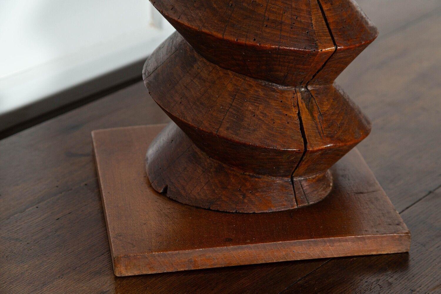 Orme MidC French Elm Corkscrew Pedestal Table en vente