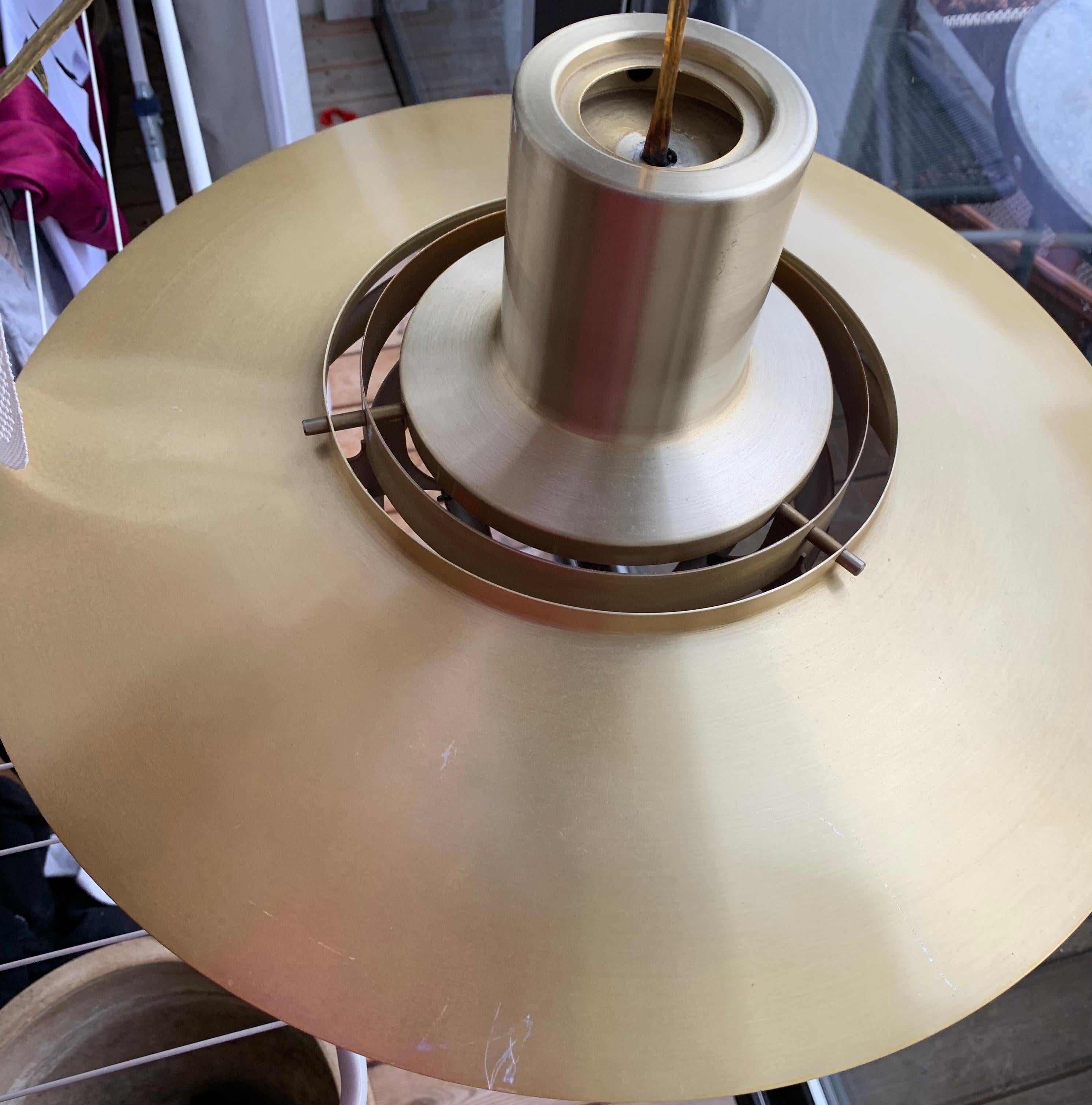 Mid-Century Modern Brass Pendant Light by Preben Fabricius and Kastholm For Sale 5