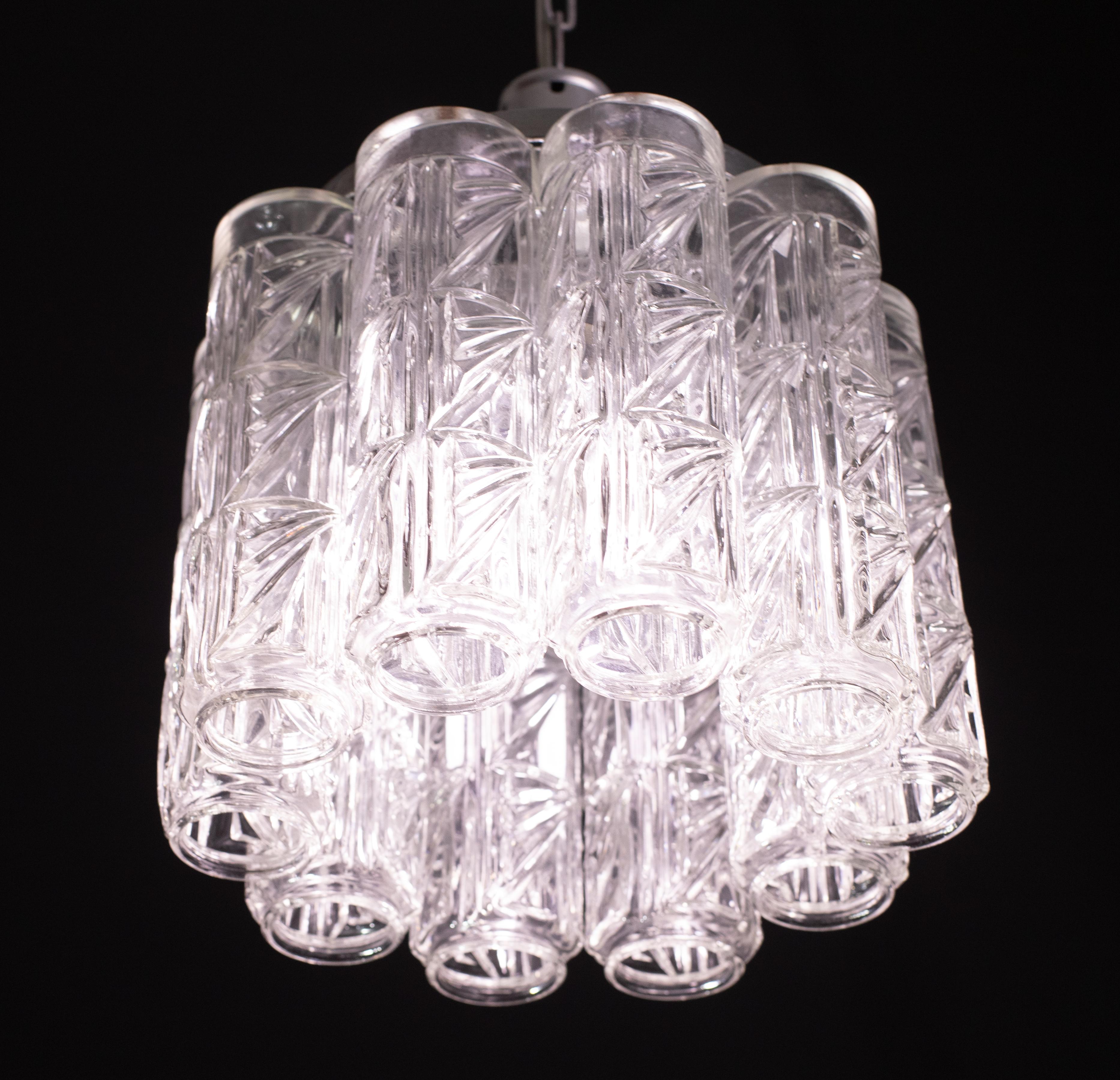 Mid-20th Century Midcentury 10 Tronchi Murano Chandelier, 1960s For Sale