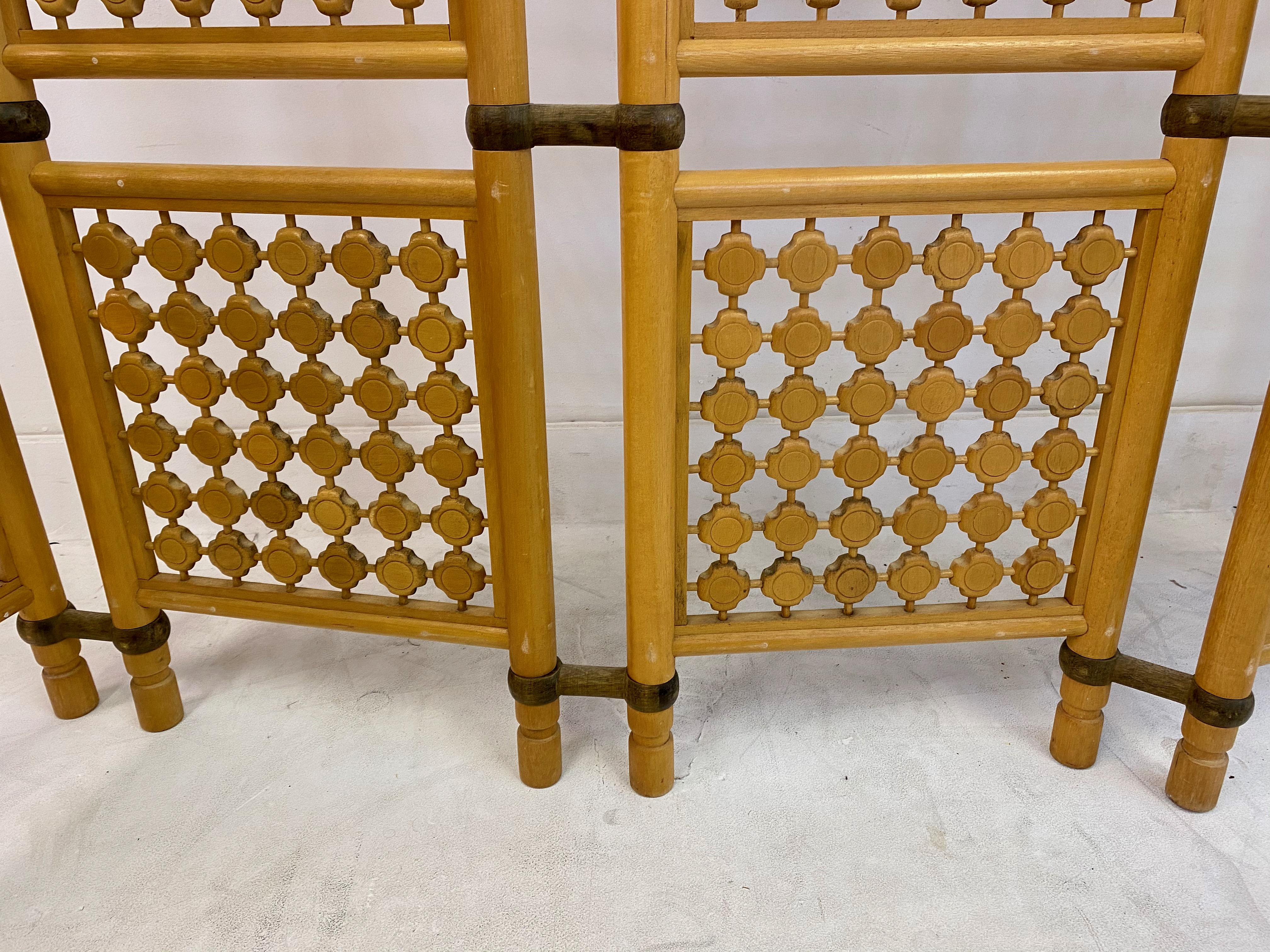 20th Century Midcentury 1940s Swedish Room Divider or Screen in Birch For Sale