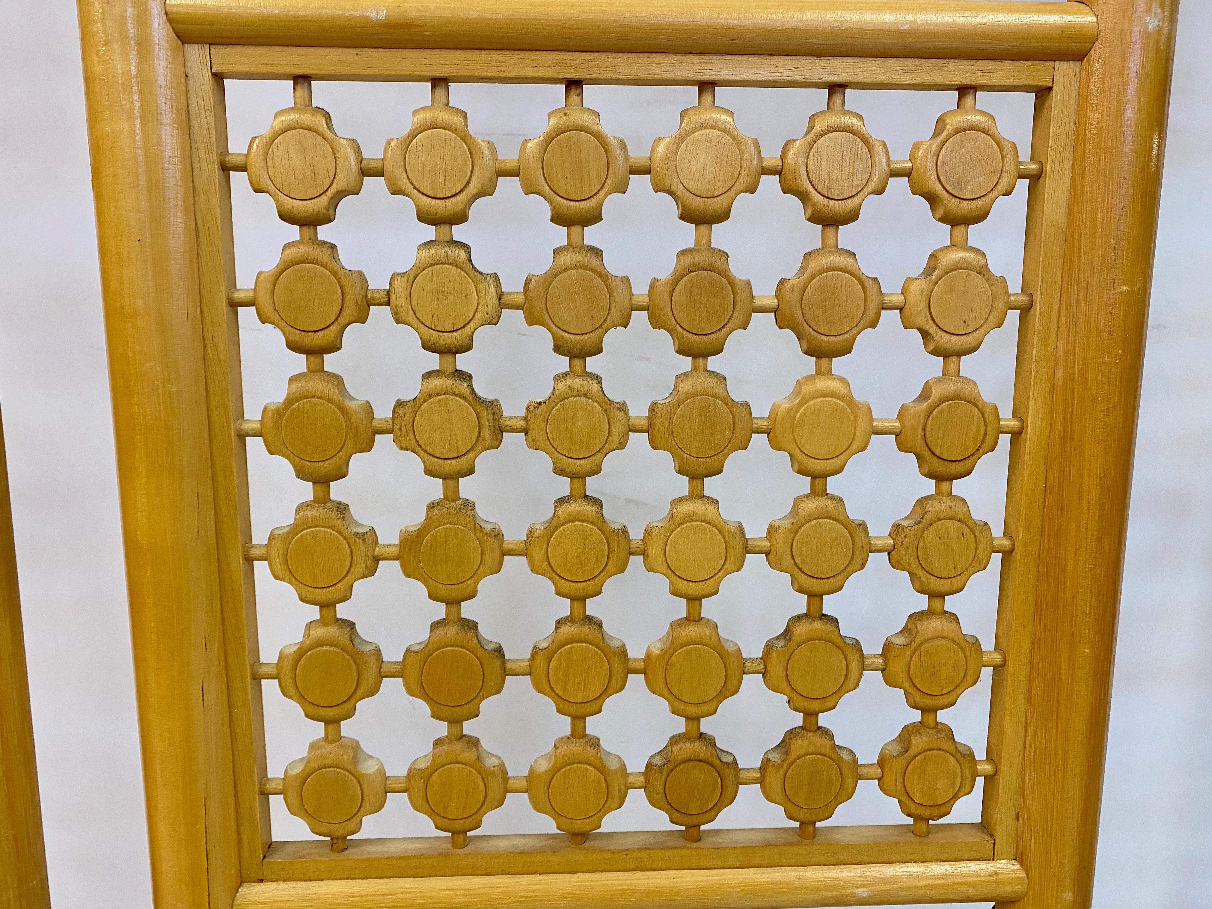 Midcentury 1940s Swedish Room Divider or Screen in Birch For Sale 1