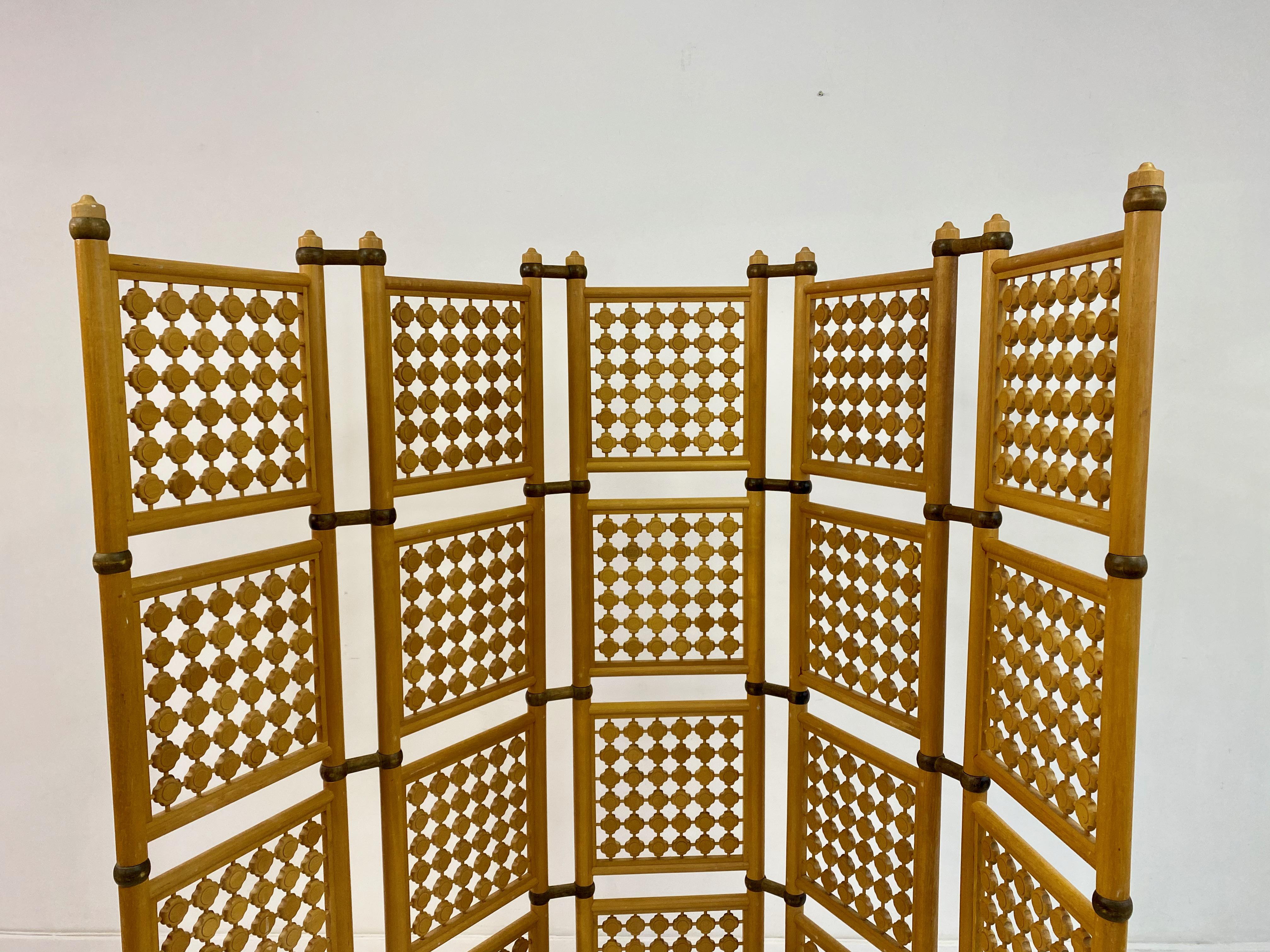 Midcentury 1940s Swedish Room Divider or Screen in Birch For Sale 3