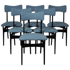 Midcentury 1950s Dinning Chairs Set by Alfred Hendrickx for Belform, Belgium