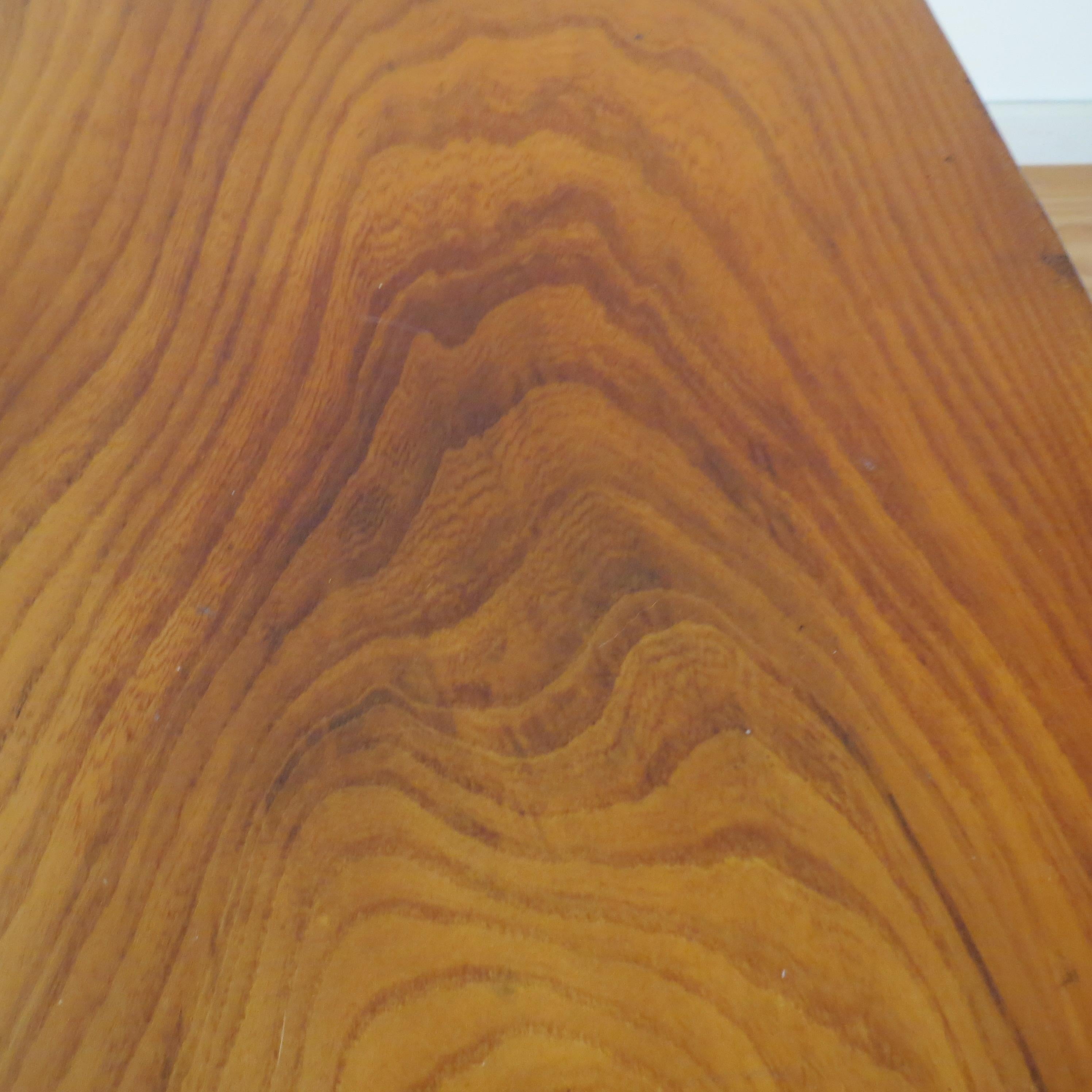 Midcentury 1950s Elm Waney Edge Coffee Table Carl Aubock 7