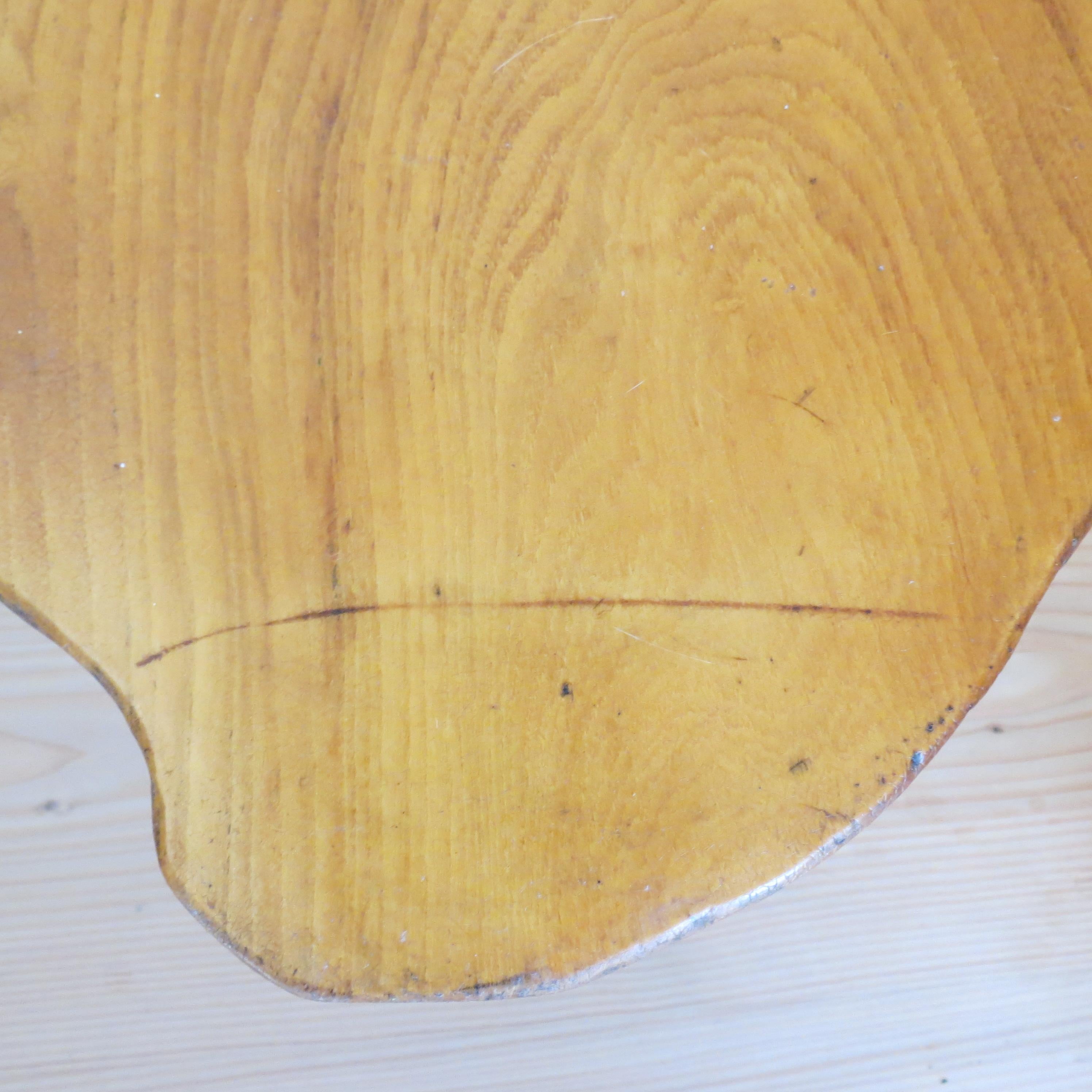 Midcentury 1950s Elm Waney Edge Coffee Table Carl Aubock 8