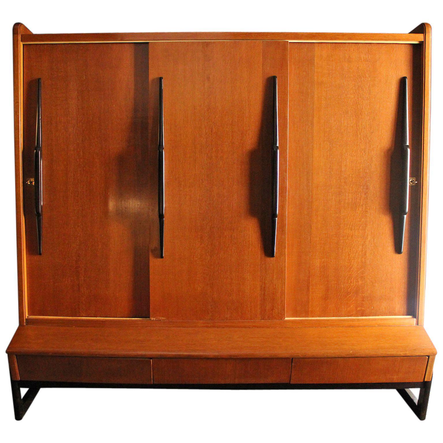 Midcentury '1950s' French Sliding Doors Belief in Oakwood