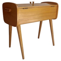 Midcentury 1950s Sewing Box on Sputnik Legs Danish Design