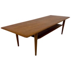 Midcentury 1960s Danish Teak Coffee Table by Peter Hvidt and Orla Molgaard