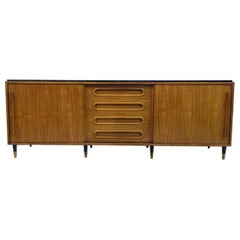Midcentury 1960s Italian Rosewood and Marble Sideboard