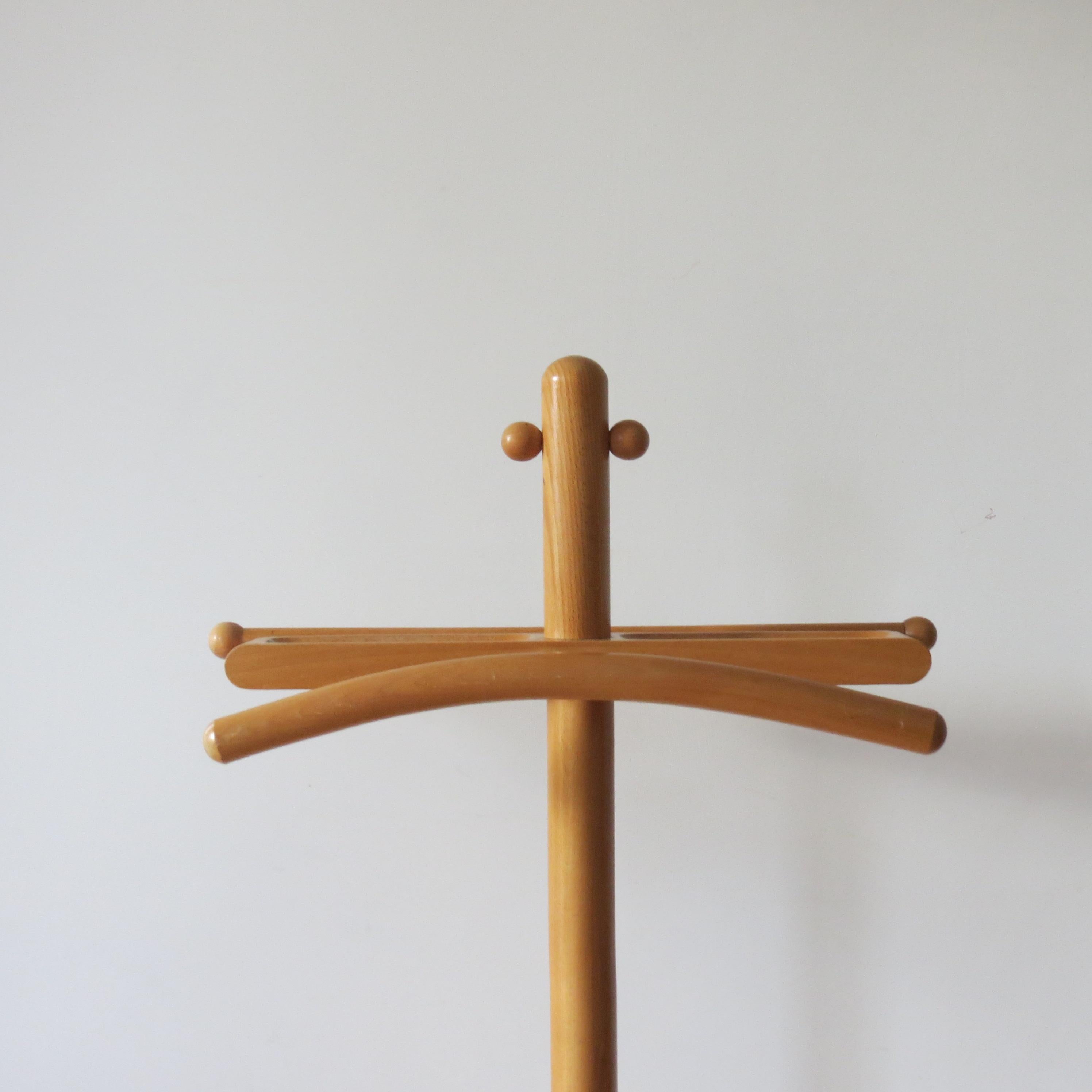 Midcentury 1960s Vintage Wooden Valet Clothes Stand Butler Stand 1