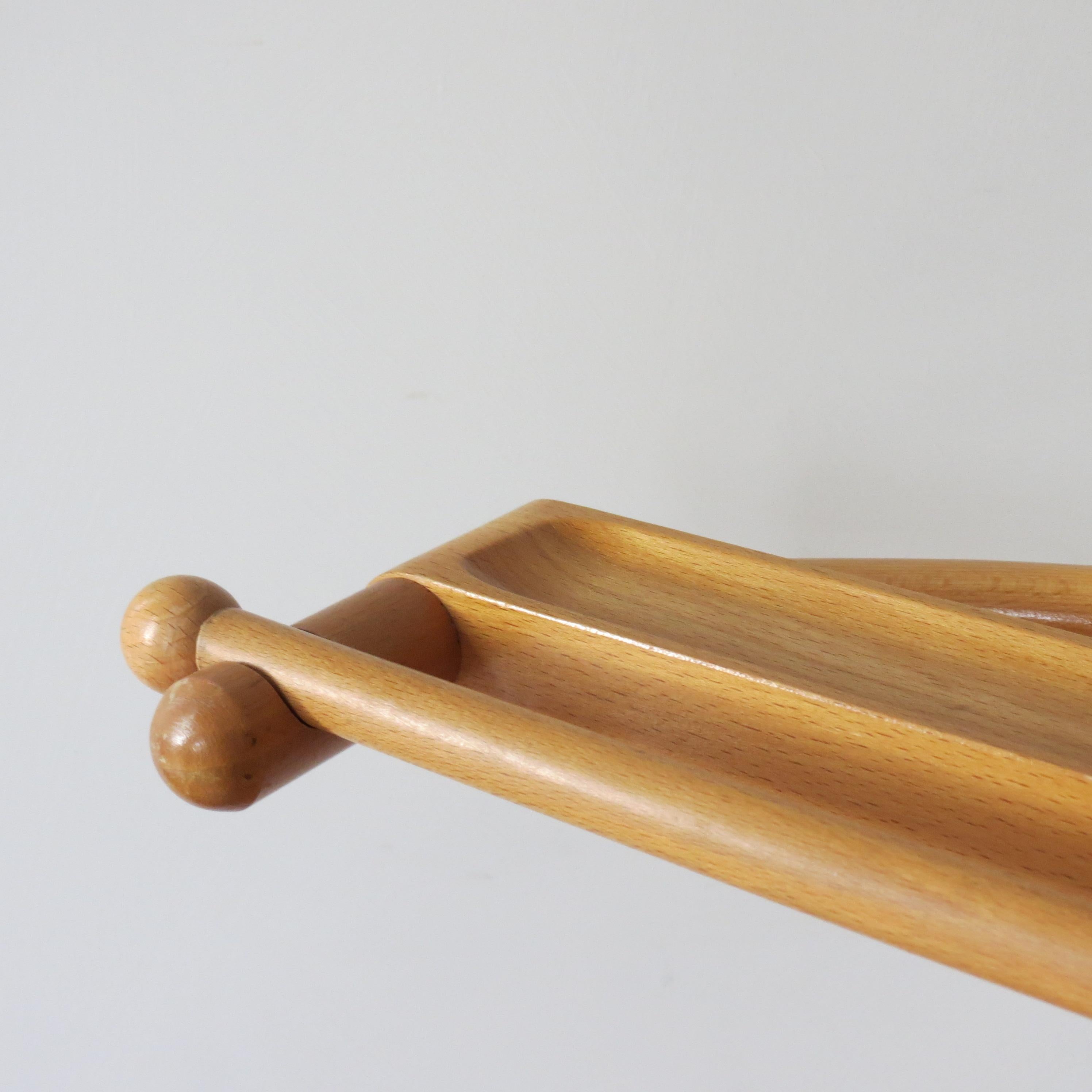 Midcentury 1960s Vintage Wooden Valet Clothes Stand Butler Stand 3