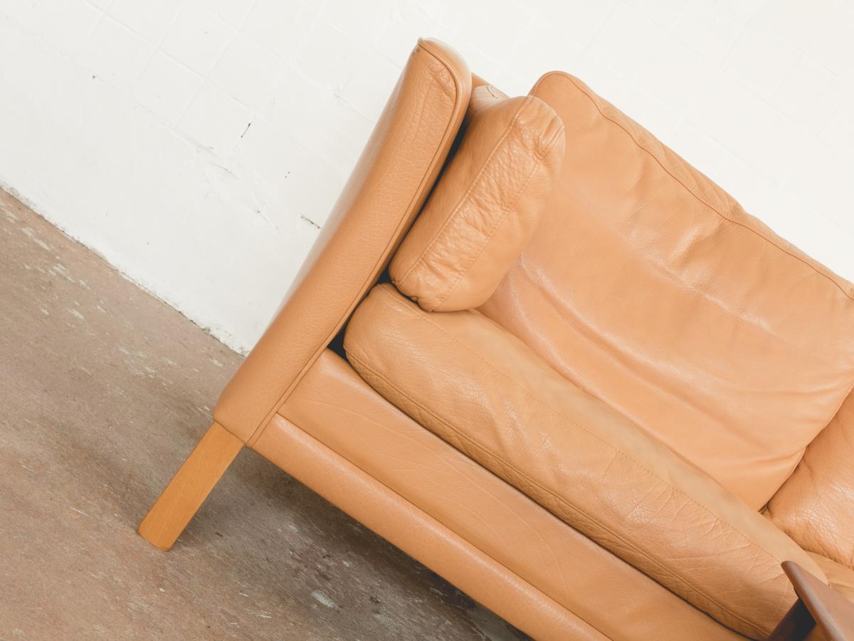 Dyed Midcentury 2-Seat Sofa in Leather by Mogens Hansen