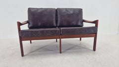 Canapé 2 places en teck du milieu du siècle Illum Wikkelsø pour  Niels Eilersen, Danemark, années 1970