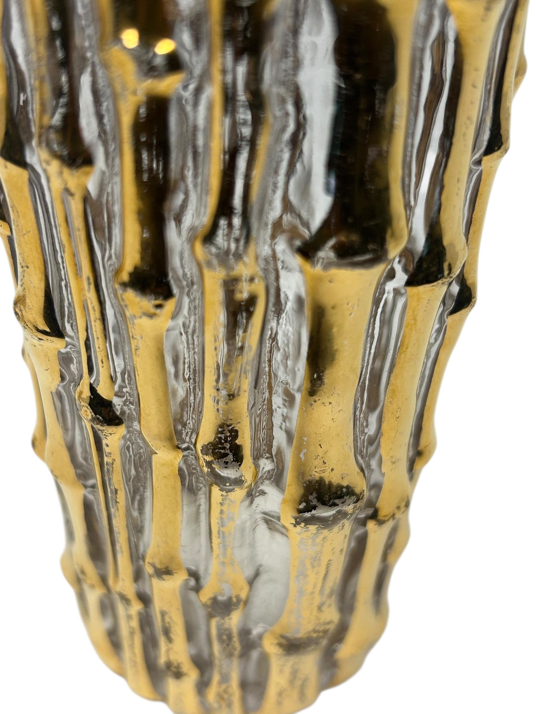 Midcentury 22-Karat Hand bemalt Bambus Highball Becher Satz von 8 c.1950 im Angebot 4