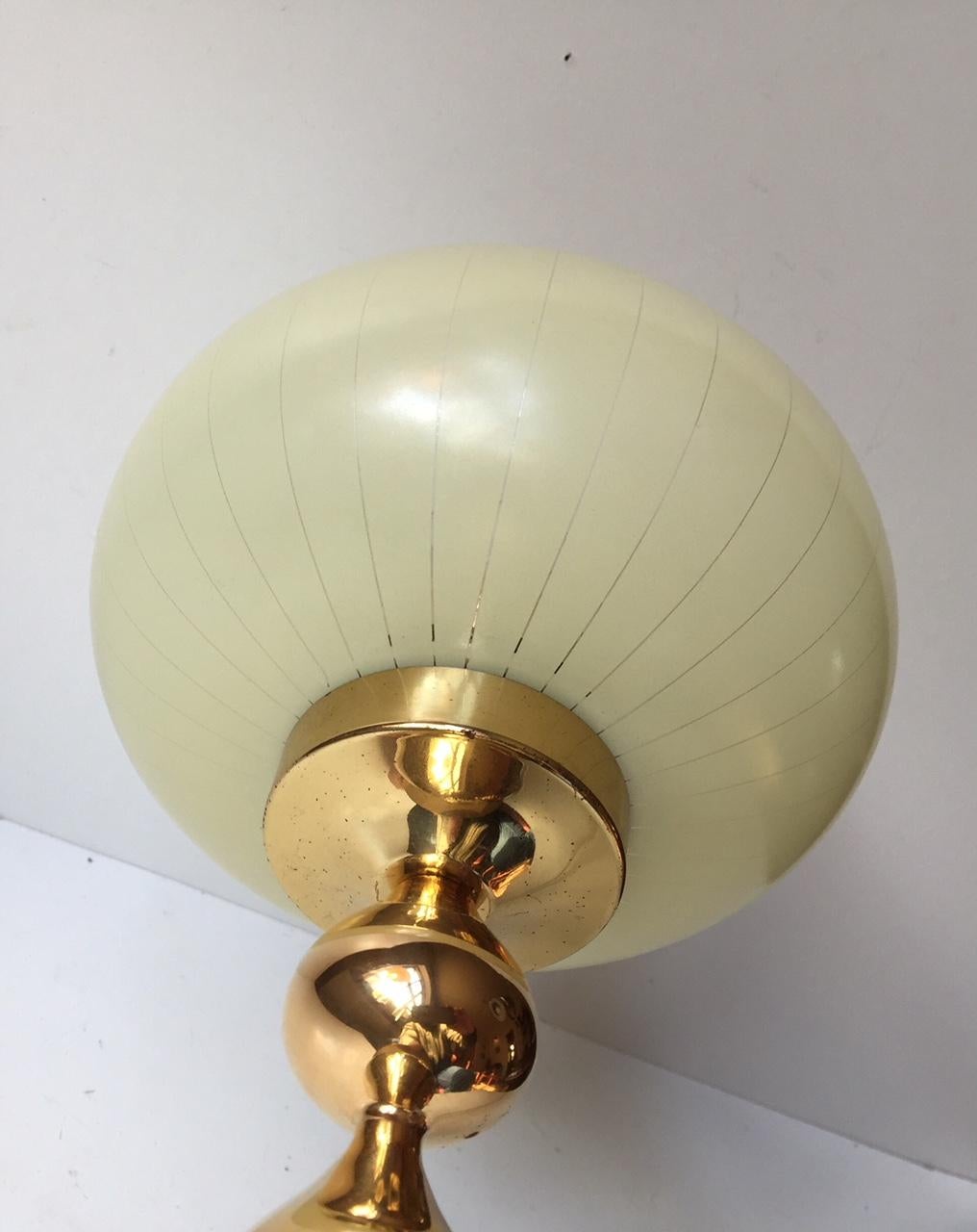Metal Midcentury 24-Carat Gold-Plated Table Lamp by Hugo Asmussen, 1960s