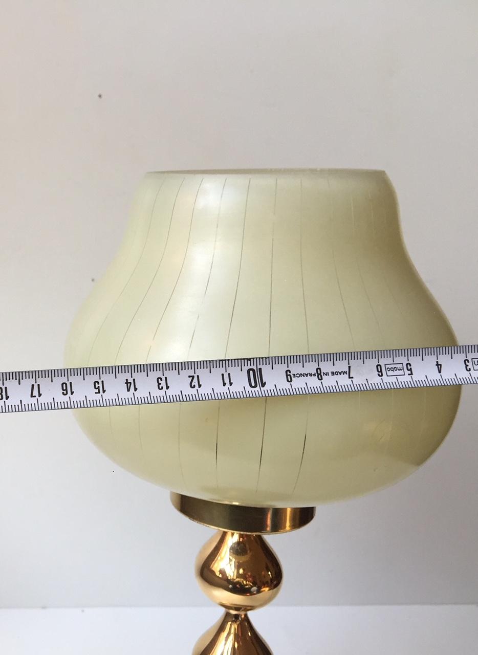 Midcentury 24-Carat Gold-Plated Table Lamp by Hugo Asmussen, 1960s In Good Condition In Esbjerg, DK